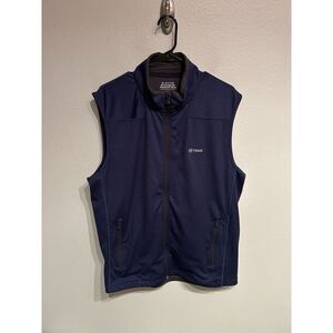 Vineyard Vines Vest Mens Large Blue On The Go Shep Vest Full Zip Texas